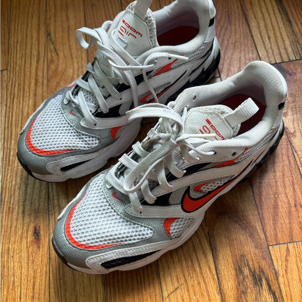 Nike Zoom White and Orange Athletic Shoes